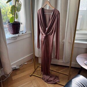Katie May In A Mood Plunge Dusty Rose Dress XL